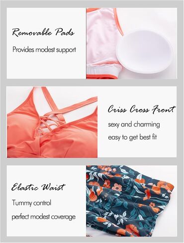 Hanna Nikole Bikini Sets for Women Plus Size Front Strappy Two Piece Bathing Suits High Waist Tummy Control Swimsuit in Saudi Arabia