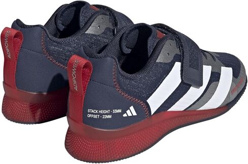 حذاء Adidas للرجال لرفع الأثقال 3 Team أزرق داكن/أبيض/Better Scarlet 7، مقاس 8 للسيدات متوسط in Saudi Arabia