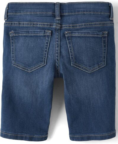 The Children's Place Baby Girls' Denim Skimmer Shorts, Dark Wash 3-Pack, 12 in Saudi Arabia