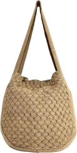 حقائب يد نسائية من LISHIGOB حقائب كتف لطيفة حقائب كروشيه جمالية حقيبة كبيرة متماسكة حقيبة تسوق للسفر in Kuwait