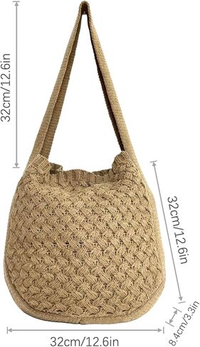 حقائب يد نسائية من LISHIGOB حقائب كتف لطيفة حقائب كروشيه جمالية حقيبة كبيرة متماسكة حقيبة تسوق للسفر in Kuwait