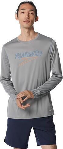 Speedo Men's Uv Swim Shirt Graphic Long Sleeve Tee in Kuwait