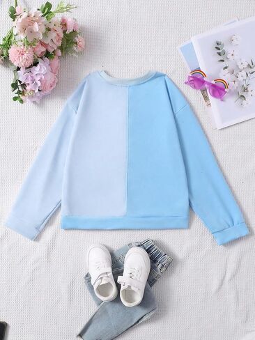 سويت شيرت SHENHE للفتيات ذو رقبة دائرية وأكمام طويلة مطبوع عليه رسوم كارتونية in Kuwait