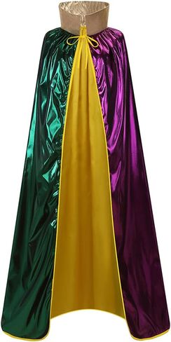 LMYOVE Mardi Gras ذو الياقة العالية، زينة كيب ماردي غرا، أزياء تنكرية، عباءة لحفلة ماردي غرا للرجال والنساء in Kuwait