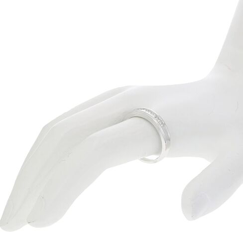 VIR JEWELS 1/2 قيراط (ctw) خاتم ألماس لذكرى الزفاف للنساء، خاتم خطوبة من الألماس المربع نصف الأبدي من الذهب الأبيض عيار 14 قيراط مكون من 7 أحجار 0.50 قيراط، مقاس 4.5-10 in Kuwait