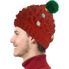 skoosb قبعة عيد الميلاد قبعة صغيرة للجنسين الكبار، شجرة عيد الميلاد نمط الشتاء الكروشيه محبوك قبعة سانتا للنساء والرجال in Kuwait