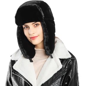 المرأة فو الفراء الصياد قبعة الطيار قبعة غامض قبعة تزلج شتاء دافئ الروسية جندي Ushanka قبعة مع اللوحات الأذن in Kuwait