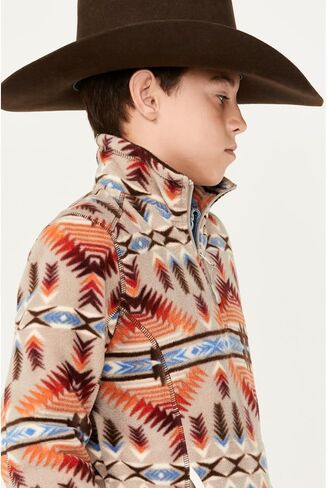 روك آند رول دينم - لا تستخدم وسترة صوفية مطبوعة من قماش الدنيم للشباب الأزتيك in Kuwait