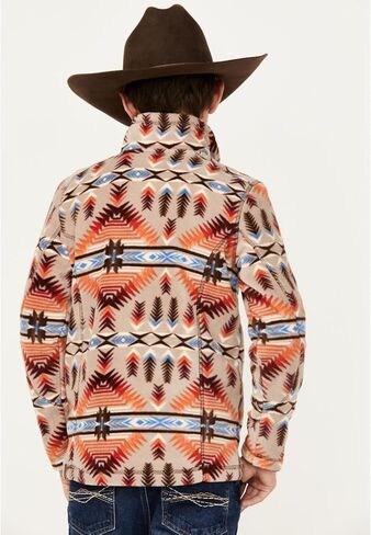 روك آند رول دينم - لا تستخدم وسترة صوفية مطبوعة من قماش الدنيم للشباب الأزتيك in Kuwait