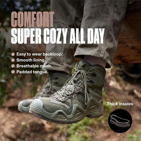 Tactical Hiking Boots for Men Waterproof Work Boots- Durable, Lightweight Boots, 6inch Work Boots for Men, Military Boots, Combat Boots, Desert Boots in Kuwait