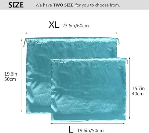 PlasMaller Dust Cover Storage Bags Silk Cloth with Drawstring Pouch For Handbags Purses Pocketbooks Shoes Boots Set of 2 in Saudi Arabia