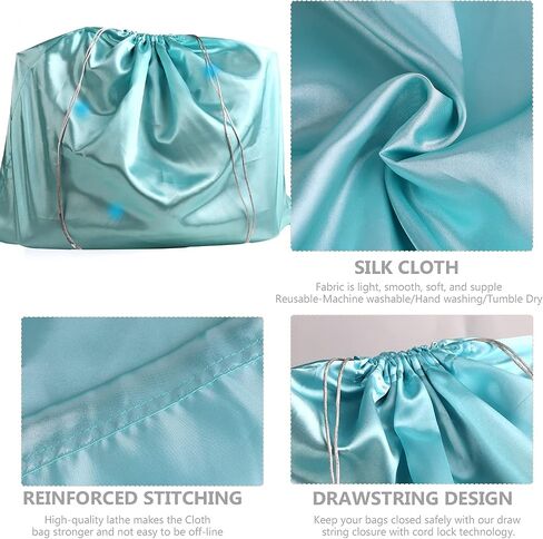 PlasMaller Dust Cover Storage Bags Silk Cloth with Drawstring Pouch For Handbags Purses Pocketbooks Shoes Boots Set of 2 in Saudi Arabia