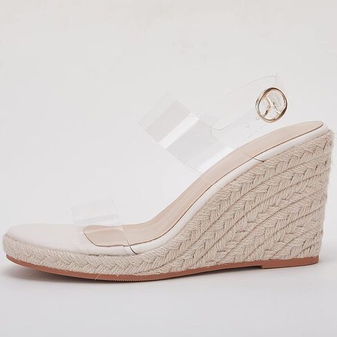 VETASTE Womens Espadrille Wedge Sandals Heels Open Toe Platform High Heeled Ankle Strap Buckle Dress Wedges Shoes in Saudi Arabia