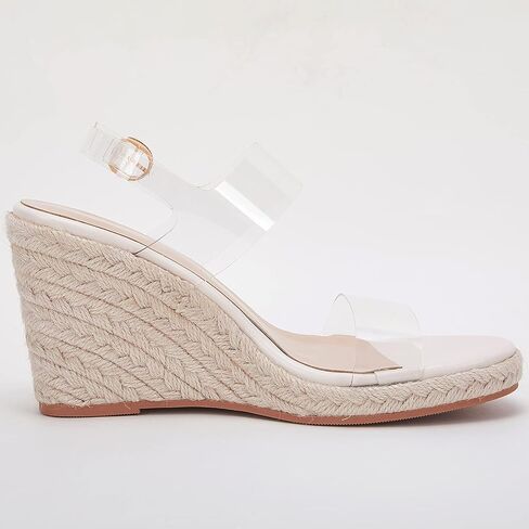 VETASTE Womens Espadrille Wedge Sandals Heels Open Toe Platform High Heeled Ankle Strap Buckle Dress Wedges Shoes in Saudi Arabia