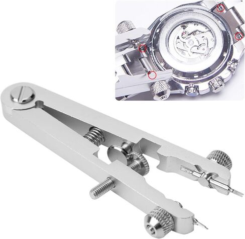 Watch Link Removal Tool, Spring Bar Plier, Watch Bracelet Remover, Watch Strap Adjuster Tool Spring Bar Standard Plier Remover Replace Removing Tool Tweezer Kit for All Watch (Silver) in Saudi Arabia