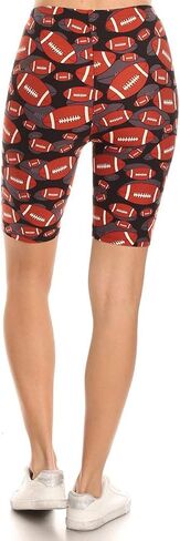 Leggings Depot Women's Ultra Soft Printed Fashion Biker Shorts BAT4 in Kuwait