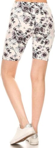 Leggings Depot Printed Fashion Biker Shorts in Kuwait