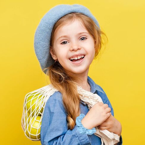 xaatren 10 مجموعة من الصوف القبعات الفرنسية قبعة الفنان قبعة اليقطين قبعة بلون مع الساتان الشعر scrunchies قبعة بسيطة قبعة الخريف الشتاء القبعات للنساء فتاة عيد الميلاد عيد ميلاد السنة الجديدة اللوازم in Kuwait