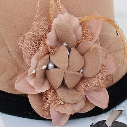 seven wolves Wool Felt Cloche Fedora Hat Winter Warm Bucket Hat Ladies Church Derby Party in Saudi Arabia