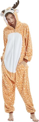 Uniex Adult Onesie Pajamas Animal Lion Puppy Bunny Cartoon Cosplay Costume Christmas Sleepwear Onesies Outfit in Kuwait