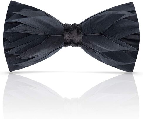 Lanzonia Handmade Series - Feather Bow Ties for Boy Unique Luxury Kids Bowtie Pretied in Saudi Arabia
