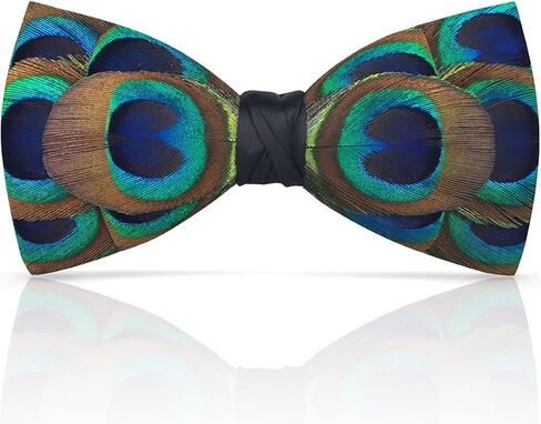 Lanzonia Handmade Series - Feather Bow Ties for Boy Unique Luxury Kids Bowtie Pretied in Saudi Arabia