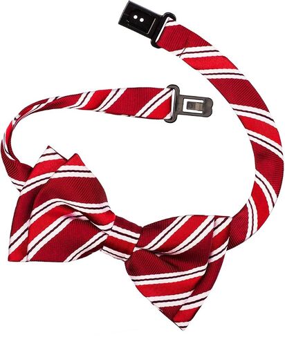 Retreez Preppy Stripe Pattern Woven Microfiber Pre-tied Boy's Bow Tie in Saudi Arabia