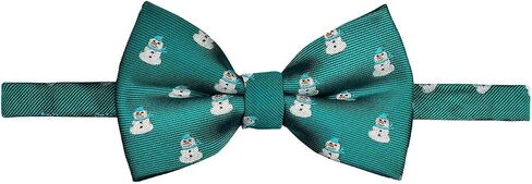 Retreez Christmas Cheerful Snowman Woven Pre-tied Boy's Bow Tie in Saudi Arabia