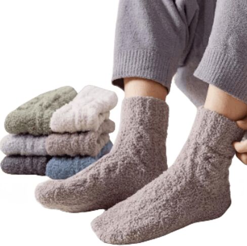 NeVka Ventilation & Deodorization Men's Cozy Warm Socks Fuzzy & Fluffy 5 Pairs Thickening Breathable for Ultimate Comfort! in Kuwait