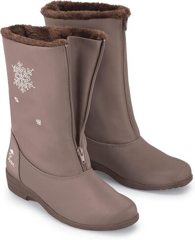 Collections Etc Totes Snowflake Wide Width Winter Boots with Zip Front in Kuwait