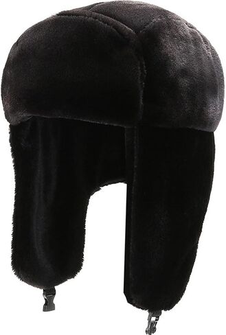 المرأة فو الفراء الصياد قبعة الطيار قبعة غامض قبعة تزلج شتاء دافئ الروسية جندي Ushanka قبعة مع اللوحات الأذن in Kuwait