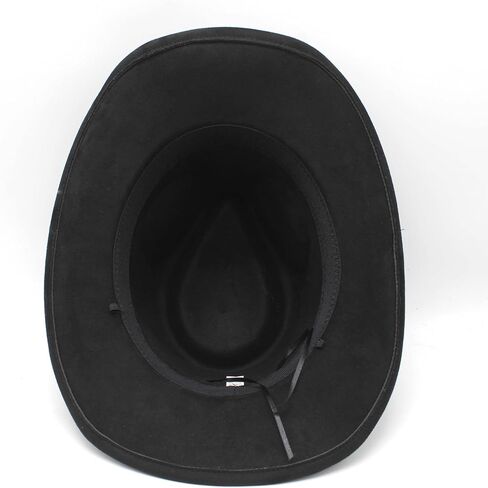 CCAKXCJJ Unisex Western Suede Cowboy Cowgirl Hat Classic Wide Brim Fedora Hat for Men &Women in Kuwait
