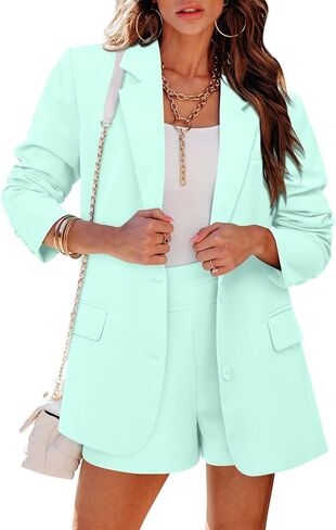 CRAZY GRID Women Casual Blazer Fashion Lightweight with Lined Professional Work Office Suit Jacket in Saudi Arabia