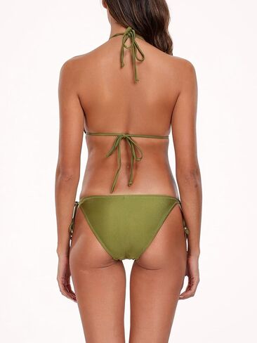 OKEWRIO قطعتين الرسن مثير لباس سباحة سلسلة منخفضة الخصر مثلث المرأة مجموعة البكيني ملابس السباحة in Kuwait