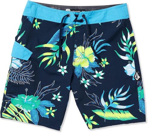 Volcom Boy's Mod Sunriser Floral (Big Kids) Navy 27 (14 Big Kids) in Saudi Arabia