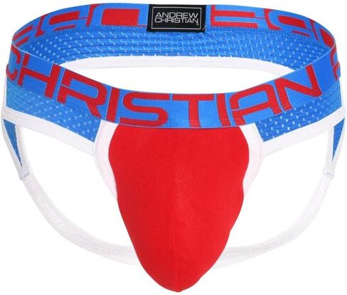 Andrew Christian SHOW-IT® Sports Mesh Locker Room Jock/White in Saudi Arabia