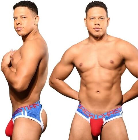 Andrew Christian SHOW-IT® Sports Mesh Locker Room Jock/White in Saudi Arabia