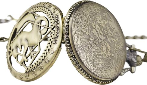 مورفونج ساعة جيب فولميتال الخيميست ادوارد الريك انيمي مع سلسلة فوب، صندوق قلادة، برونزي in Kuwait