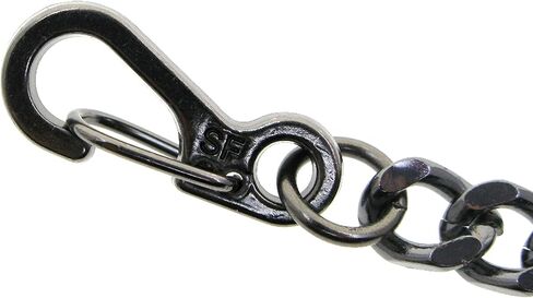 سلسلة ساعات الجيب ألبرت سلسلة جونميتال اللون الأسود الكوبي سلسلة ربط كبح مع مشبك جراد البحر دوار FC66 in Kuwait