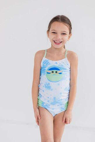 STAR WARS The Mandalorian Baby Grogu 4 Piece Swimsuit Set: One-Piece Swimsuit Swim Rash Guard Tankini Top Bottom in Saudi Arabia