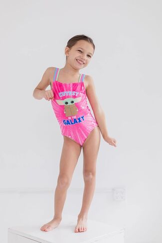 STAR WARS The Mandalorian Baby Grogu 4 Piece Swimsuit Set: One-Piece Swimsuit Swim Rash Guard Tankini Top Bottom in Saudi Arabia