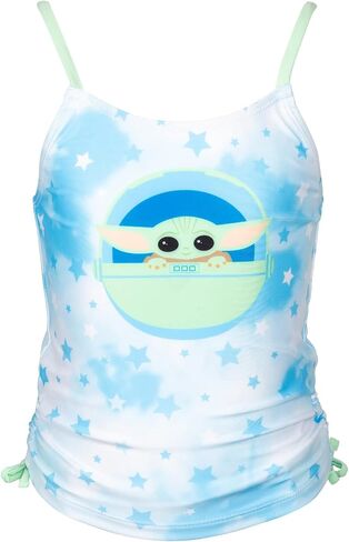 STAR WARS The Mandalorian Baby Grogu 4 Piece Swimsuit Set: One-Piece Swimsuit Swim Rash Guard Tankini Top Bottom in Saudi Arabia