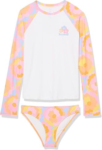 مجموعة السباحة بيكيني Rashguard بأكمام طويلة للفتيات من Billabong Bloom Baby in Kuwait