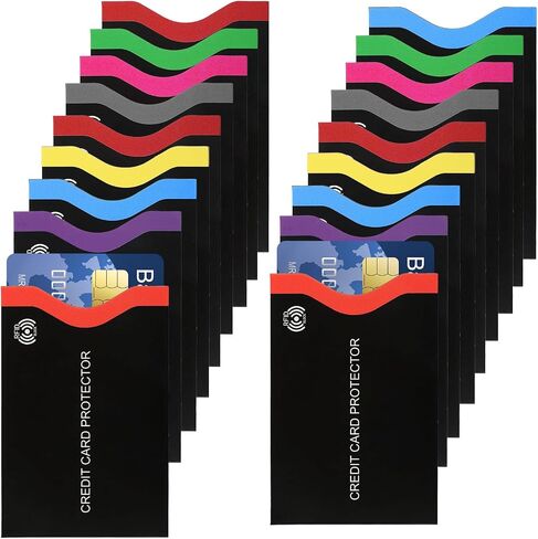 Dimeho 18 Pack RFID Blocking Sleeves, Premium RFID Card Holder Credit Card Sleeves Set Smart Slim Profile Design Card Protector for Women Men in Saudi Arabia