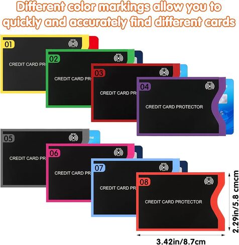 Dimeho 18 Pack RFID Blocking Sleeves, Premium RFID Card Holder Credit Card Sleeves Set Smart Slim Profile Design Card Protector for Women Men in Saudi Arabia