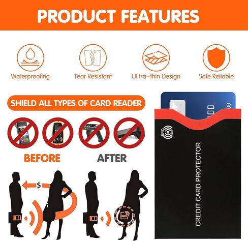 Dimeho 18 Pack RFID Blocking Sleeves, Premium RFID Card Holder Credit Card Sleeves Set Smart Slim Profile Design Card Protector for Women Men in Saudi Arabia