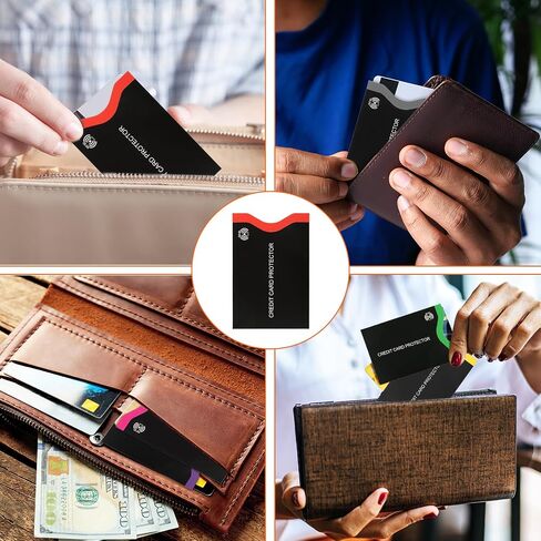 Dimeho 18 Pack RFID Blocking Sleeves, Premium RFID Card Holder Credit Card Sleeves Set Smart Slim Profile Design Card Protector for Women Men in Saudi Arabia
