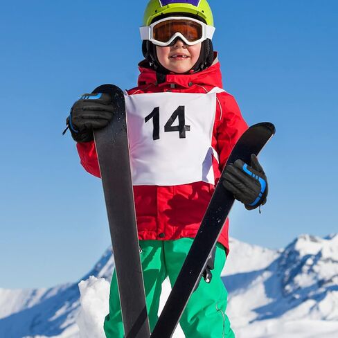 4 Pairs Kids Long Cuff Winter Gloves Waterproof Ski Snow Gloves Outdoor Sports Gloves Windproof Warm Toddler Mittens for Boys and Girls 10-15 Years, Red, Black, Blue, Grey, 15.75 inches in Saudi Arabia