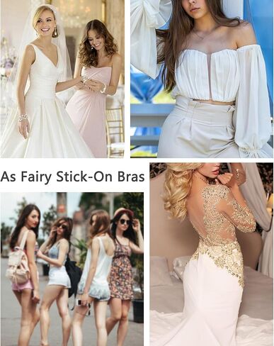 As Fairy Sticky Bra for Women Push Up Invisible Reusable Strapless Bras with Lifting Up Sticker for Backless Dress (Nude C) in Kuwait