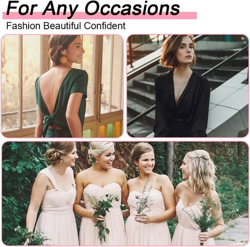 حمالة صدر لاصقة من FOME حمالة صدر غير مرئية، حمالة صدر لاصقة للنساء من السيليكون عصا على حمالة صدر رفع، حمالات صدر بدون حمالات للفستان مع زوجين من أغطية الحلمات (مقاس كوب B) بيج in Kuwait